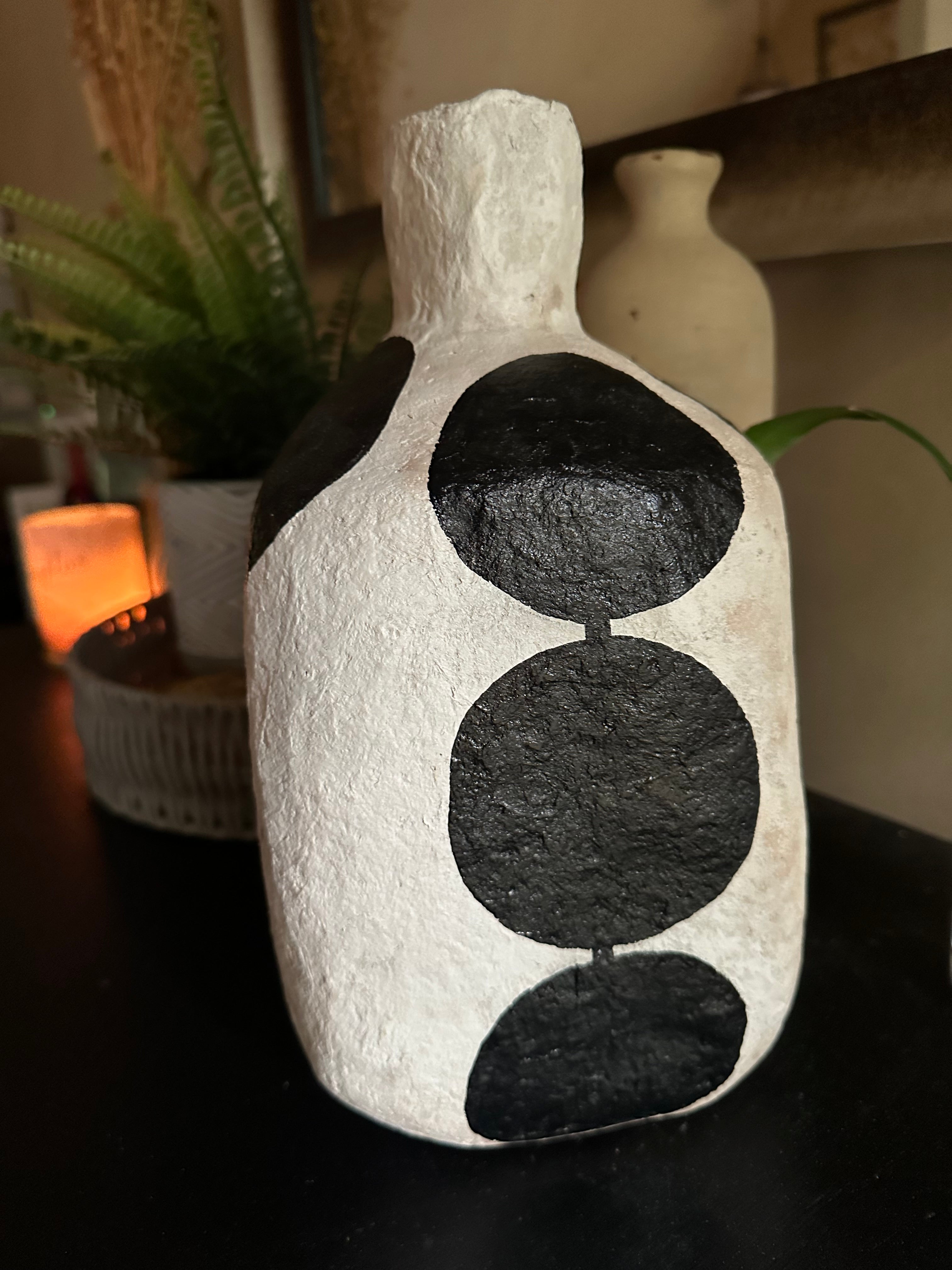 Paper Mache Vase-Medium